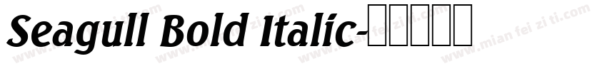 Seagull Bold Italic字体转换